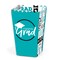 Big Dot of Happiness Teal Graduation Party Favor Popcorn Treat Boxes - Set of 12